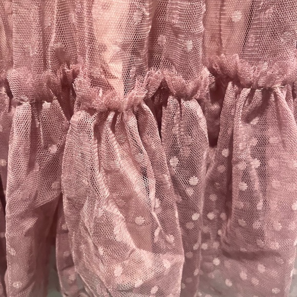 Simple Pink Ruffled Wedding Dress - Picture 6 of 10